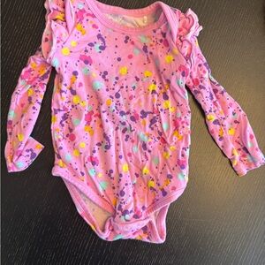 Little Sleepies Pink and Purple Splatter Bodysuit